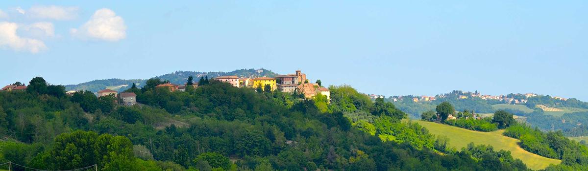 Immagine panoramica del borgo di Petriano