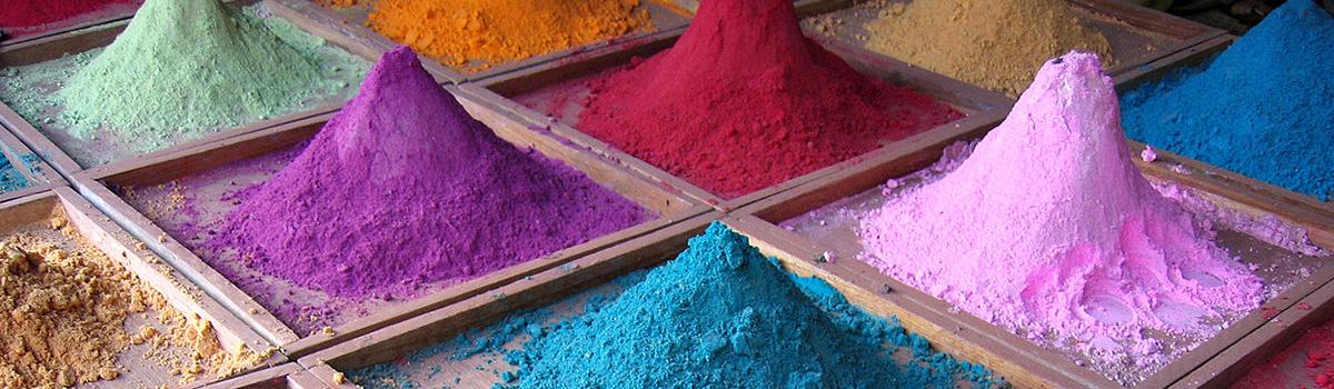 Immagine di un particolare del Museo dei colori naturali di Borgo Pace