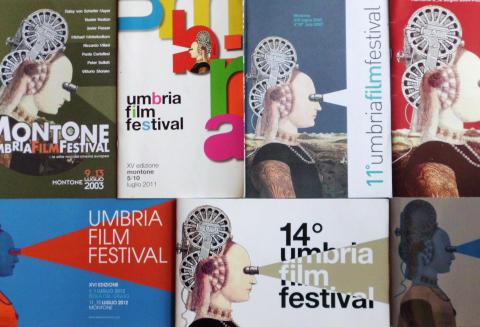 Immagine delle locandine ufficiali dell'Umbria Film Festival di Montone